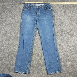 Red Kap Denim Jeans Womens 14x34 Blue Workwear Straight Leg Carpenter